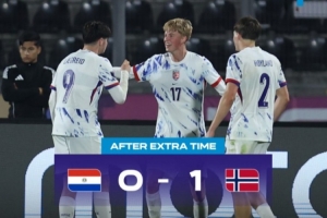 創造歷史！挪威U20隊1-0絕殺巴拉圭隊，晉級世青賽8強將戰法國