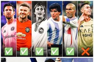 格子列歷史TOP5：齊達內居首，小貝克圣老馬梅西在列，C羅未上榜