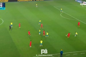 韓國球員全程碰不到球！巴西隊表演了精彩團隊配合破門